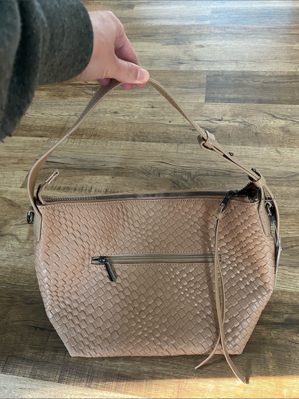 David Jones Slouchy Woven Shoulder Purse Bag